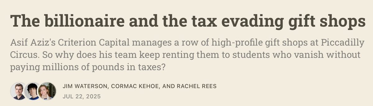 Today's must-read article from <a href="/London_Centric/">London Centric</a> covering Criterion Capital's dodgy tenants and their unpaid tax bills. HMRC needs to step in and quick.  londoncentric.media/?utm_source=na…