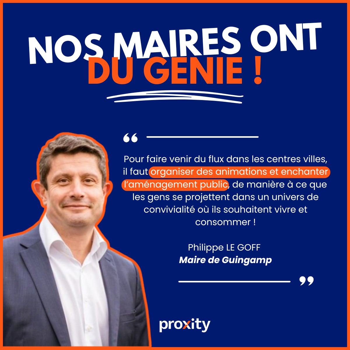 Proxity (@proxity_edf) on Twitter photo ✨Nous partageons pleinement la vision de Philippe LE GOFF, Maire de <a href="/Ville_Guingamp/">Ville de Guingamp</a> : un centre-ville qui vit, c’est un centre-ville qui attire, qui crée du lien et qui soutient le commerce local.
👉 Témoignages à retrouver ici : swll.to/Ic68unS ✨Nous partageons pleinement la vision de Philippe LE GOFF, Maire de <a href="/Ville_Guingamp/">Ville de Guingamp</a> : un centre-ville qui vit, c’est un centre-ville qui attire, qui crée du lien et qui soutient le commerce local.
👉 Témoignages à retrouver ici : swll.to/Ic68unS