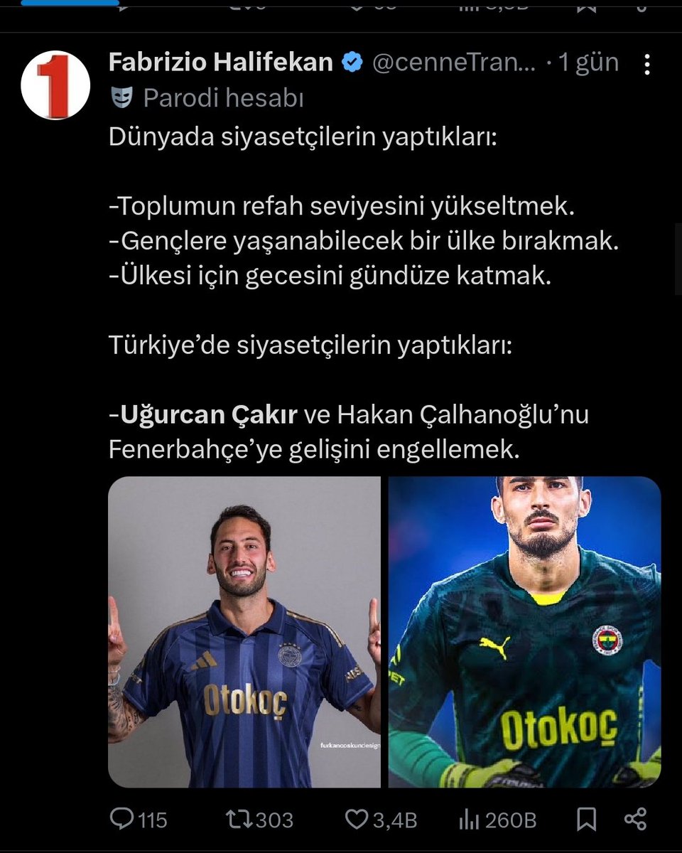 Yöneticileri hiç bir b.k beceremeyince algıya başlarlar bu ezikbahçeliler zaten hepte bundan kaybediyorlar içlerinde bir tane akıllı yol a.k MSKSMDMDKSKSKS
#Galatasaray #osimhen #hakan