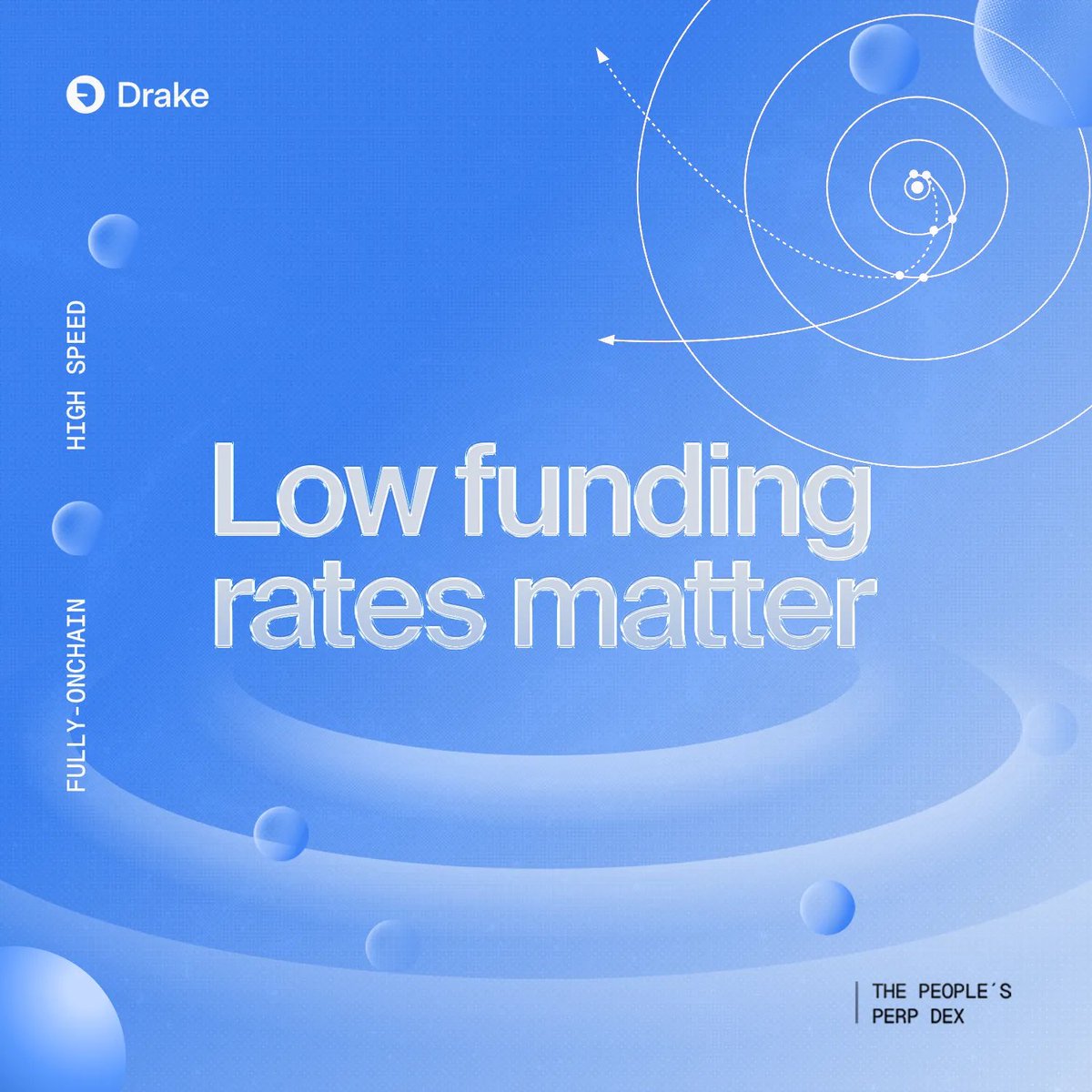 DrakeExchange's tweet image. Many traders see high perp funding rates as a positive sign of activity.

On Drake, low funding rates aren’t a coincidence, they’re the result Drake’s design. Smart traders know that when holding costs shrink, alpha compounds.

Low funding rates have a lot of benefits:

- Lower…