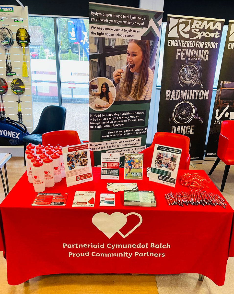 We're at the British &amp; Irish Para Badminton International with <a href="/badmintonwales/">Badminton Cymru | Wales</a> today!

Head down to the <a href="/SportWales/">Sport Wales</a> National Centre, come say 'hi' and help us in the fight against blood cancer!