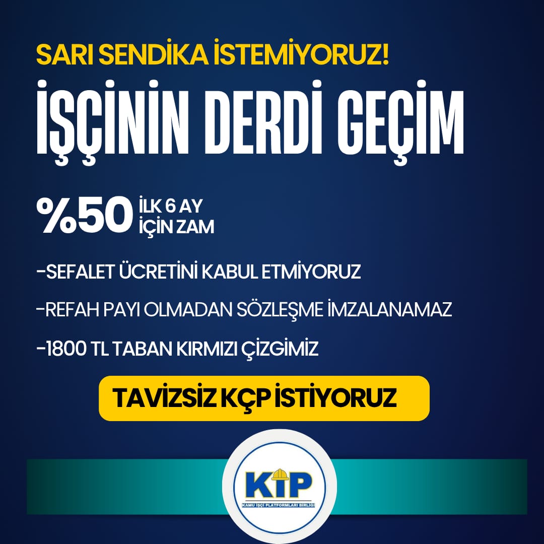 Yetkili Ama Etkisiz 
Sendikadan İstifa Ettim!

Dayanışma Dilekçemi Verdim!
Maaşımı Eksiksiz Alıyorum!
Sosyal Haklarımı Tam Alıyorum!
Toplu Sözleşme Farkımı Tam Aldım!
Sendikaya Taraf Değilim!

Bu Zihniyetin İşçinin Yakasından Düşmesini İstiyorum!

TürkişHakiş İşçiyiSattı