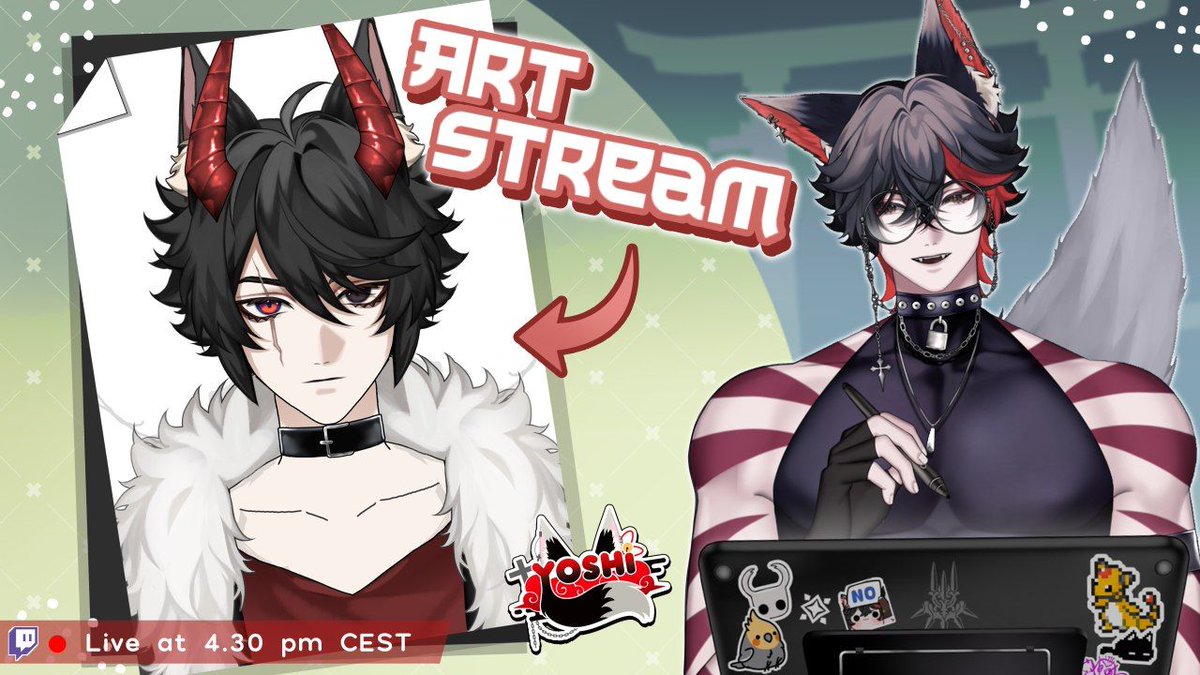 YoshioVT's tweet image. Don't forget my Art stream today!
Gotta finish this model aaghh
I am so sorry for showing you always the same stuff, I'm so slow at rendering 😭
See ya later! Help me survive this hot weatherrr 🔥
⏰4.30pm CEST / GMT + 2