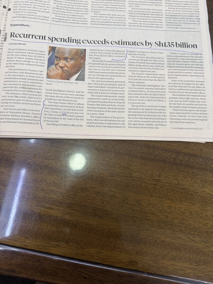 MachariaNjeru's tweet image. The President lied that he would cut down on wasteful spending after the 2024 Finance bill Gen Zs protests. Instead State House expenses shot up by 170.38% and so was NIS, DP, Interior , Harambee house etc .Don’t expect any change from this Government.Only disappointments