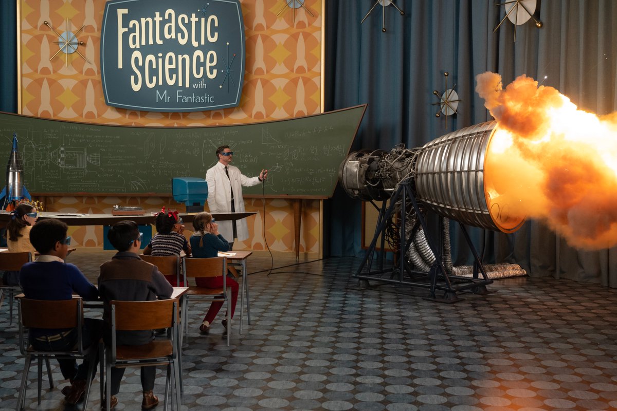 bykitstone's tweet image. Vanessa Kirby owns The Fantastic Four: First Steps—her performance eclipses the rest, rendering them invisible. Galactus arrives at massive scale, the retro-futuristic sets are top-tier, and the film delivers a light ride towards the inevitable next chapter. #FantasticFour