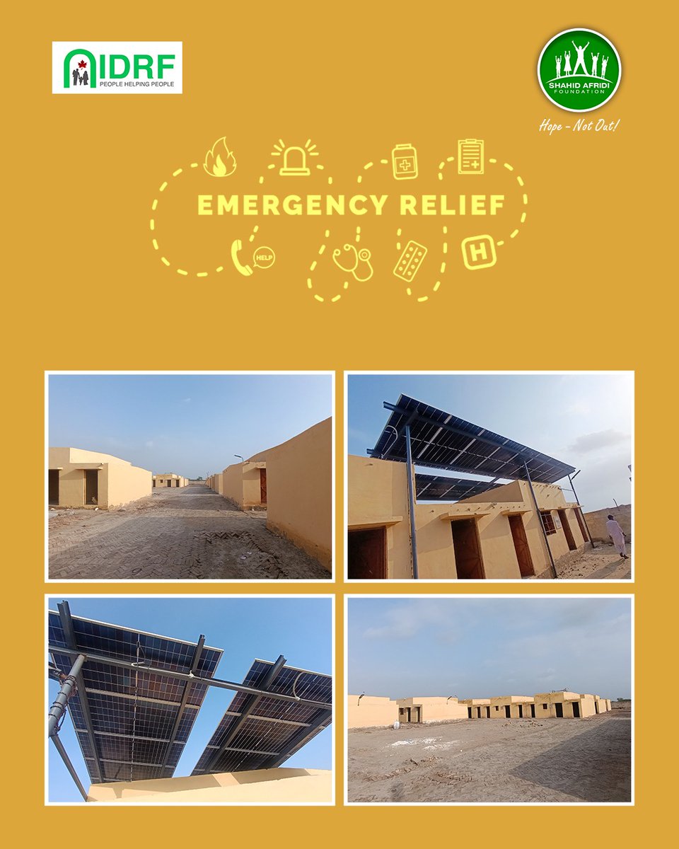 Shahid Afridi Foundation (@safoundationn) on Twitter photo Moving in, moving forward.
Our model village in Kadhan, Badin is now home to over 100 families who lost everything in the floods. As the monsoon season hits, they finally have shelter, safety, and peace — thanks to the power of partnership with <a href="/IDRFcanada/">IDRF Canada</a>.
#HopeNotOut Moving in, moving forward.
Our model village in Kadhan, Badin is now home to over 100 families who lost everything in the floods. As the monsoon season hits, they finally have shelter, safety, and peace — thanks to the power of partnership with <a href="/IDRFcanada/">IDRF Canada</a>.
#HopeNotOut