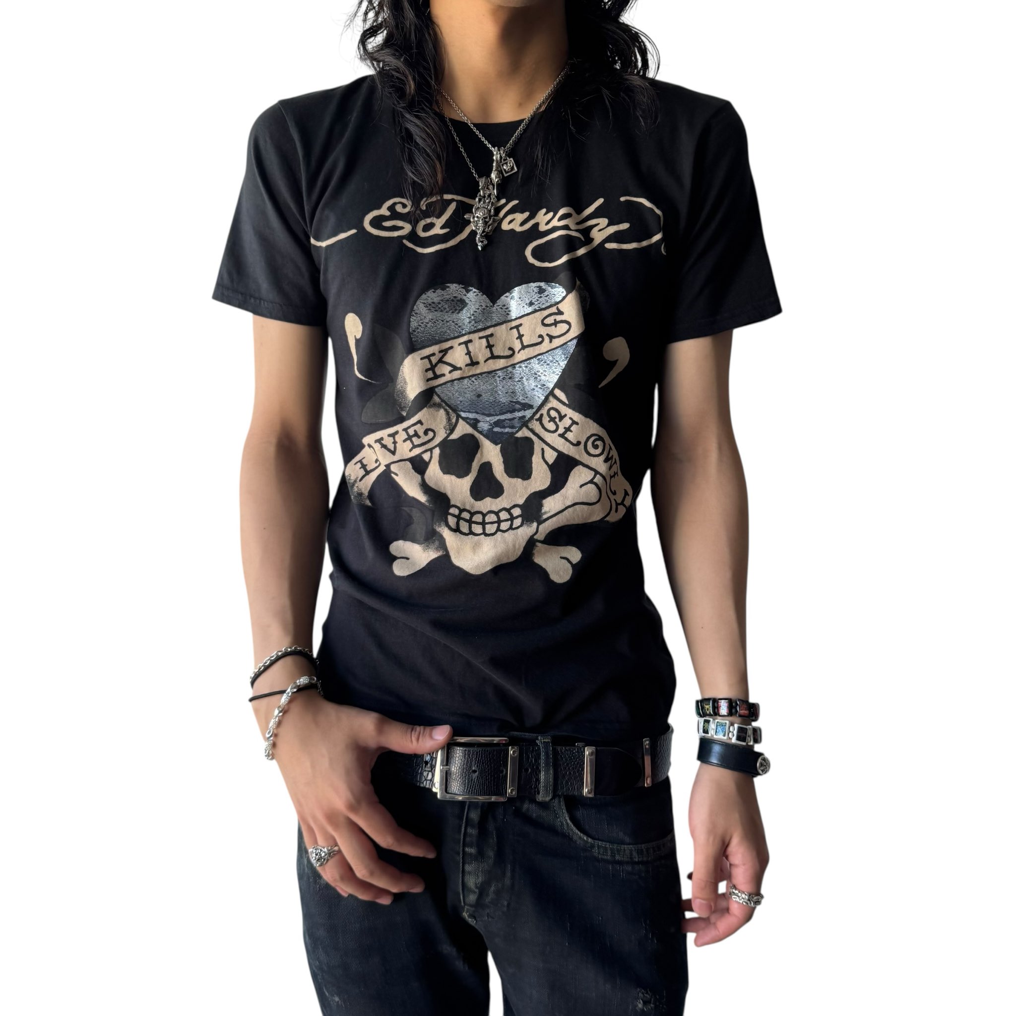 Ed hardy スカル　ダイヤ　カットソー　タトゥー 2112429-m.jpg