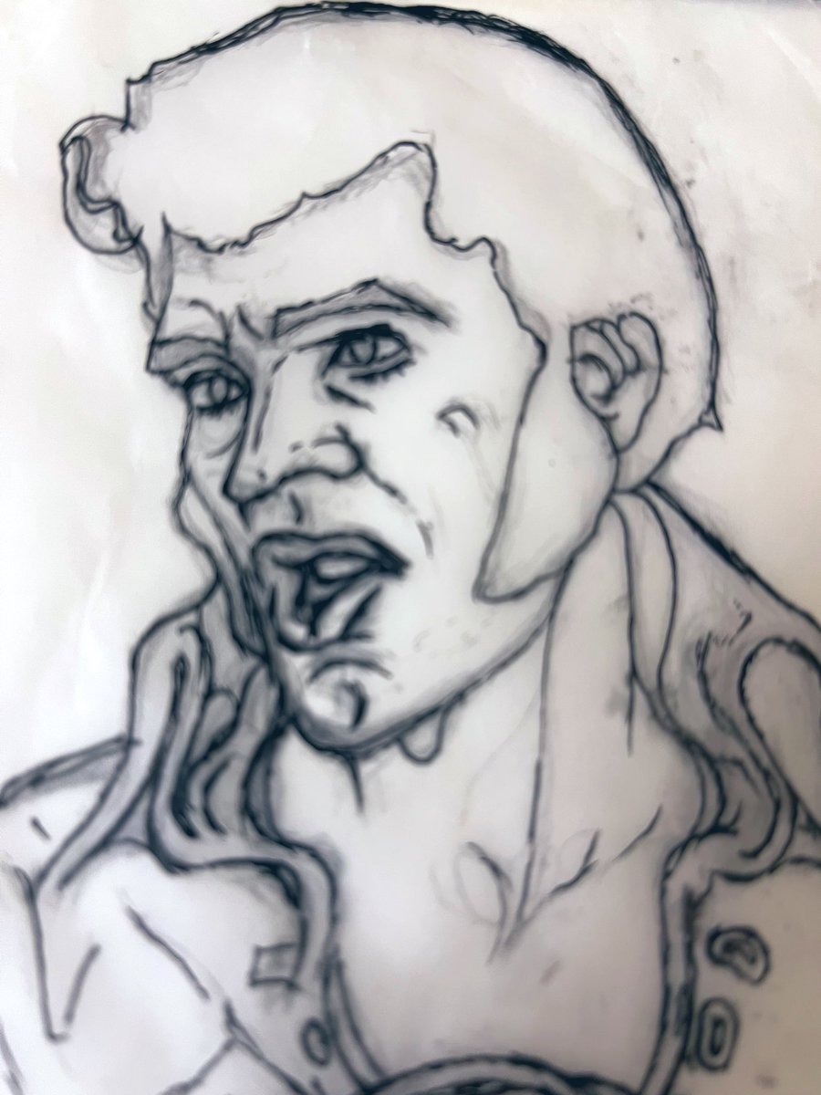 aikawatkc's tweet image. ELVIS途中経過。
またELVISかよ?
またELVISだよ。
富士山ばかり描き続ける画家がいるのと同じだよ。
ELVISは富士山みたいに大きいんだよ。
#エルヴィス #エルヴィスプレスリー #elvispresley #takeshiaikawa #元ブロン中毒 #元クラブdj #ボクシング歴10年 #ilustrator #outsiderartist #rawartist