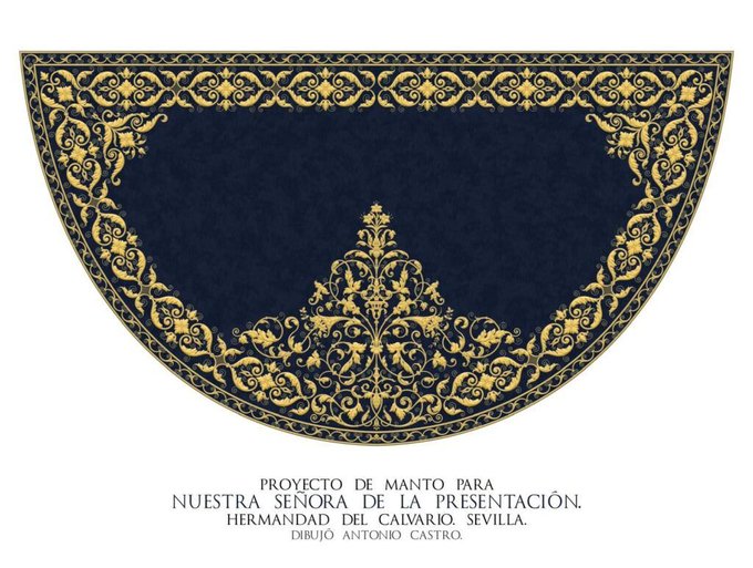 La Virgen de la Presentación del Calvario estrenará un nuevo manto de cultos: así será su diseño