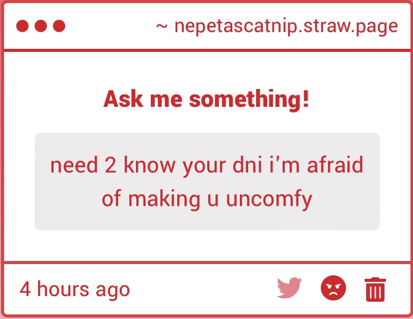nepetascatnip's tweet image. thank you for asking 💗💗basic dni basically but dont post hardcore nsfw 😭💔i can see ur shit man😪