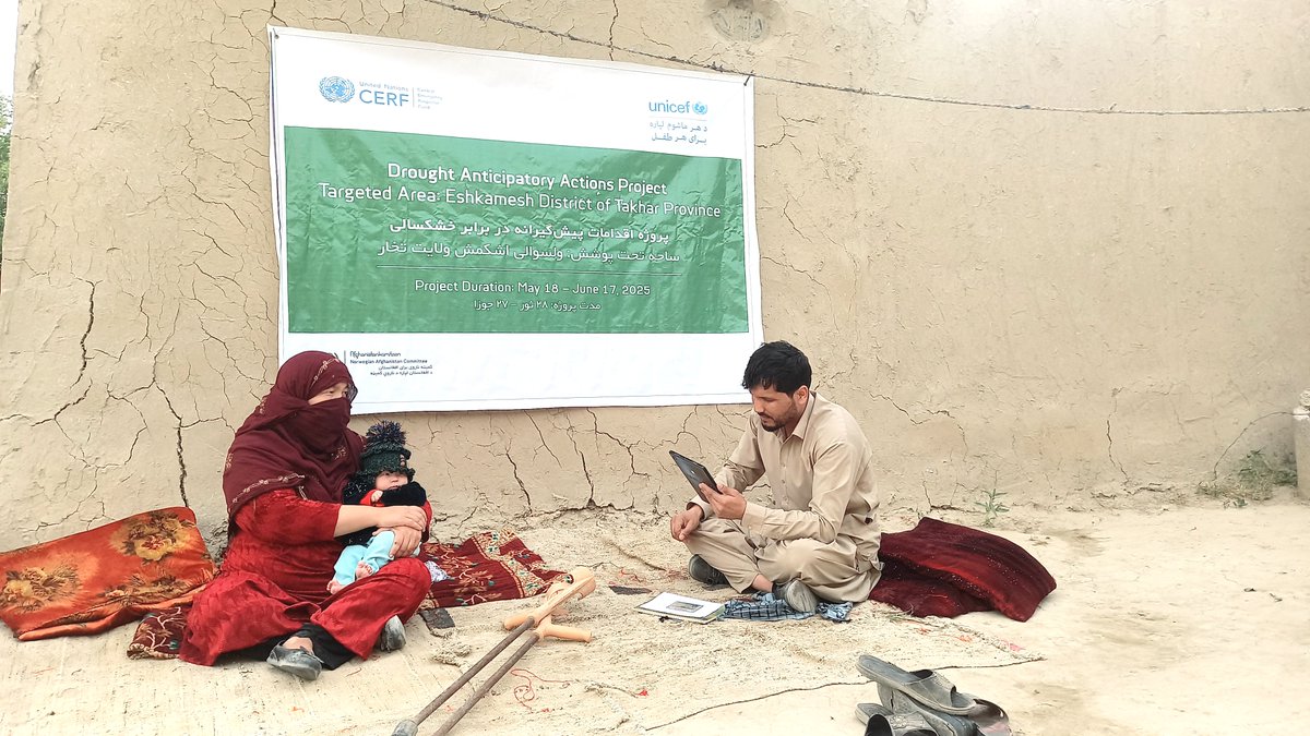 UNICEFAfg's tweet image. Drought is a big challenge for families in #Afghanistan, it severely impacts children's health and well-being.
In partnership with @UNCERF, @UNICEFAfg provided cash assistance to 2,931 drought-affected households to enable them to cope with the impact of severe drought in Takhar