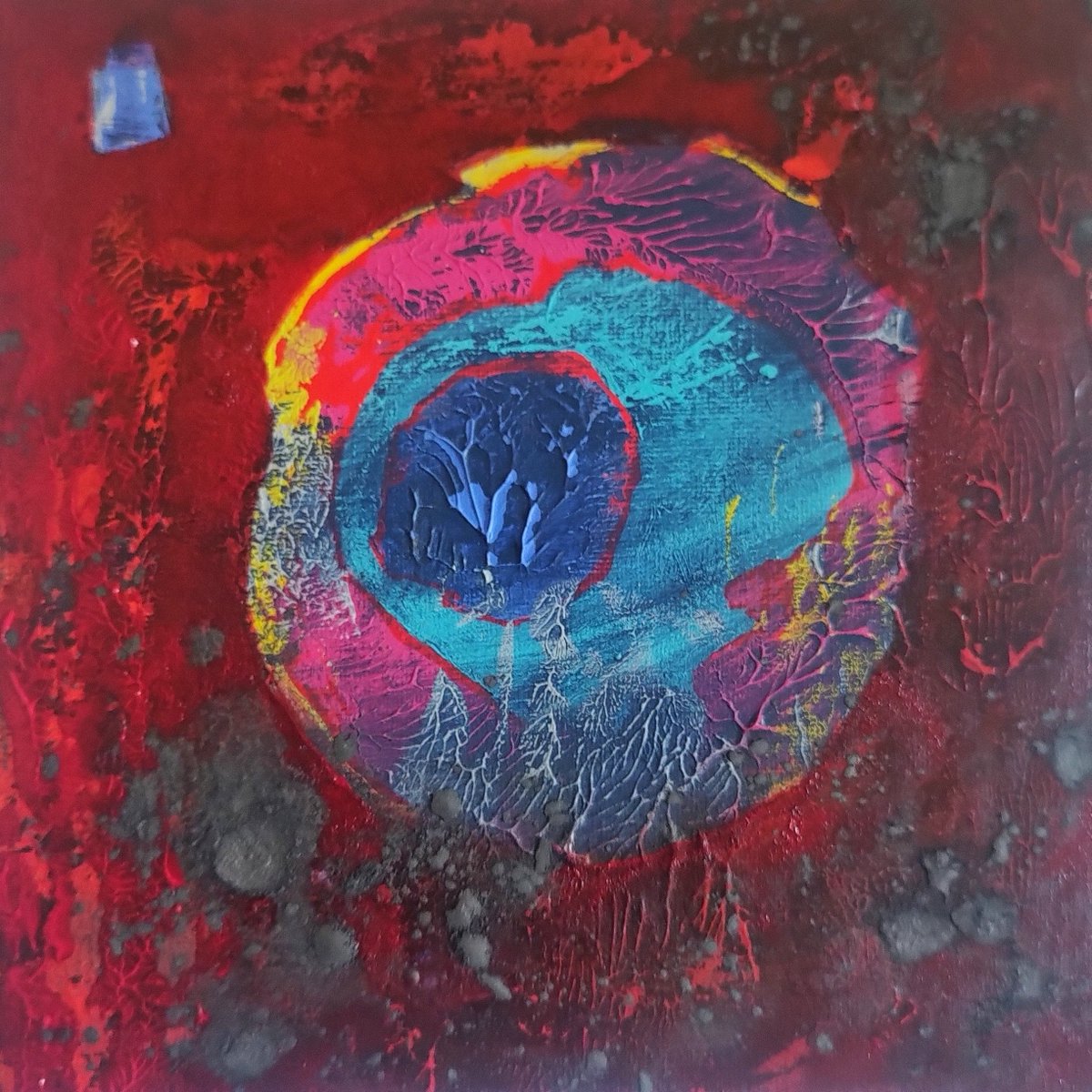 My paintings are spontaneous energy expressed with an abstract nod to the reality of existence. We are all aspects of the 'Universal Mind.' Our existence is ‘mental’ in nature.