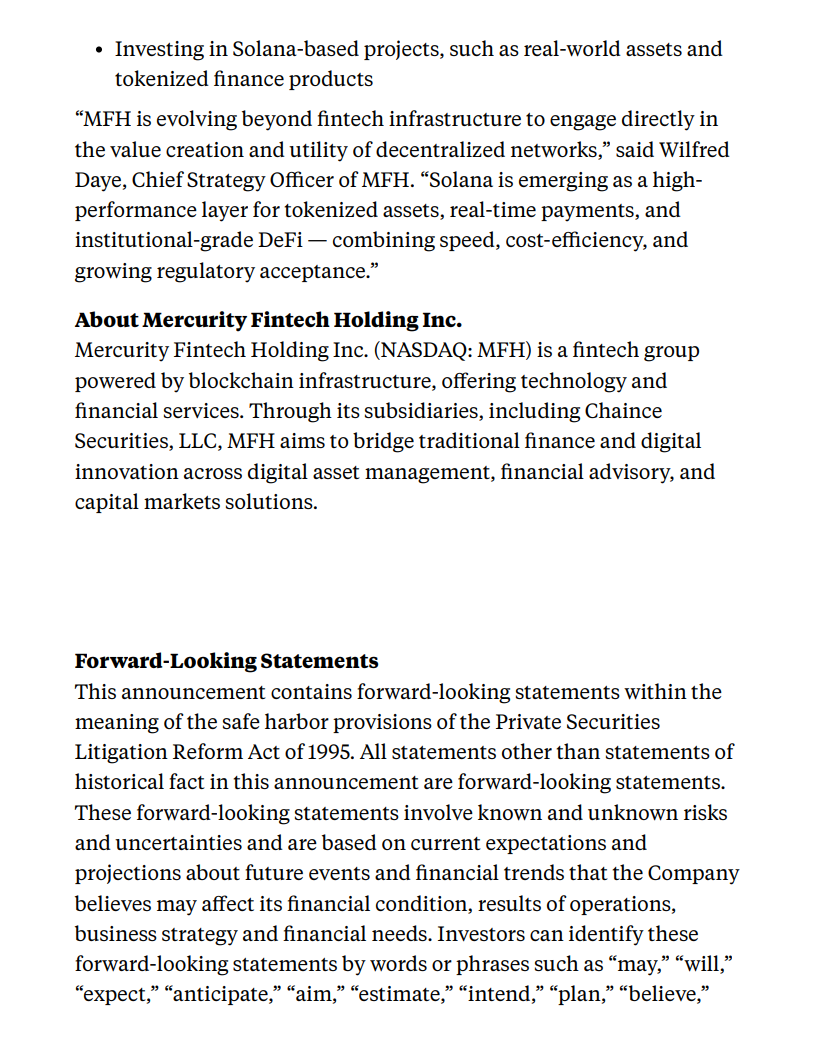 CryptoCoinShow's tweet image. ⚡️BIG: Mercurity Fintech has secured a $200 million equity line from Solana Ventures to launch a Solana-based digital treasury strategy.
@mercurityfin (Nasdaq: $MFH) will buy SOL, earn yield through staking, run validators nodes, and invest in tokenized finance and real-world…