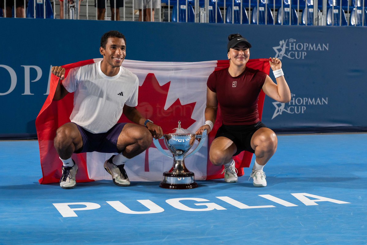 felixtennis's tweet image. When Canada is involved great things can happen 😉🙌🏽🇨🇦 Proud to represent and bring home the win with Bianca 🏆
Thank you @hopmancup and Bari for a great week ❤️🙏🏽