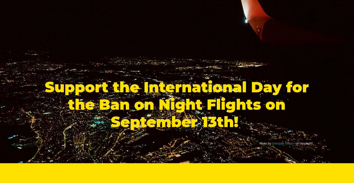 13 september is het weer de dag tegen de nachtvluchten, een breed gedragen en internationaal initiatief van <a href="/StayGroundedNet/">Stay Grounded - @staygroundednet on Bluesky 🦋</a>. Organisaties die ook willen meedoen, kunnen zich hier inschrijven -&gt; stay-grounded.org/ban-night-flig…