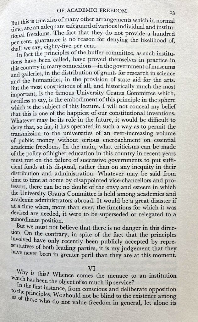 AntigoneJournal's tweet image. Bureaucratisation, the intrusion of politics, and the loss of the ability to research and teach as and how one wants. These are the dangers to university culture set out in Lord Robbins' lecture "On Academic Freedom", written way back in 1966...