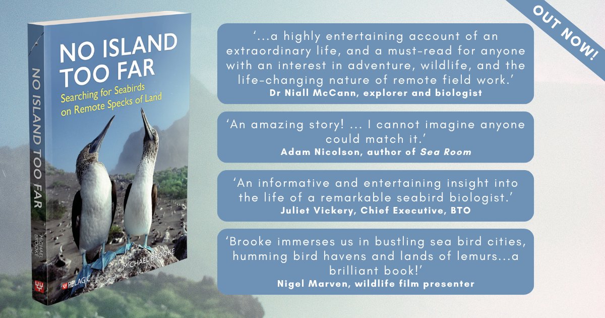 Pelagic Publishing (@pelagicpublish) on Twitter photo Published today! No Island Too Far by Michael Brooke 🪶
'...a brilliant book!' <a href="/Nigelmarven/">Nigel Marven</a>
Learn more and order your copy ➡️ tinyurl.com/ywakmhef
#remoteislands #isolatedcommunities #pitcairnislands #outerhebrides #galapagos Published today! No Island Too Far by Michael Brooke 🪶
'...a brilliant book!' <a href="/Nigelmarven/">Nigel Marven</a>
Learn more and order your copy ➡️ tinyurl.com/ywakmhef
#remoteislands #isolatedcommunities #pitcairnislands #outerhebrides #galapagos