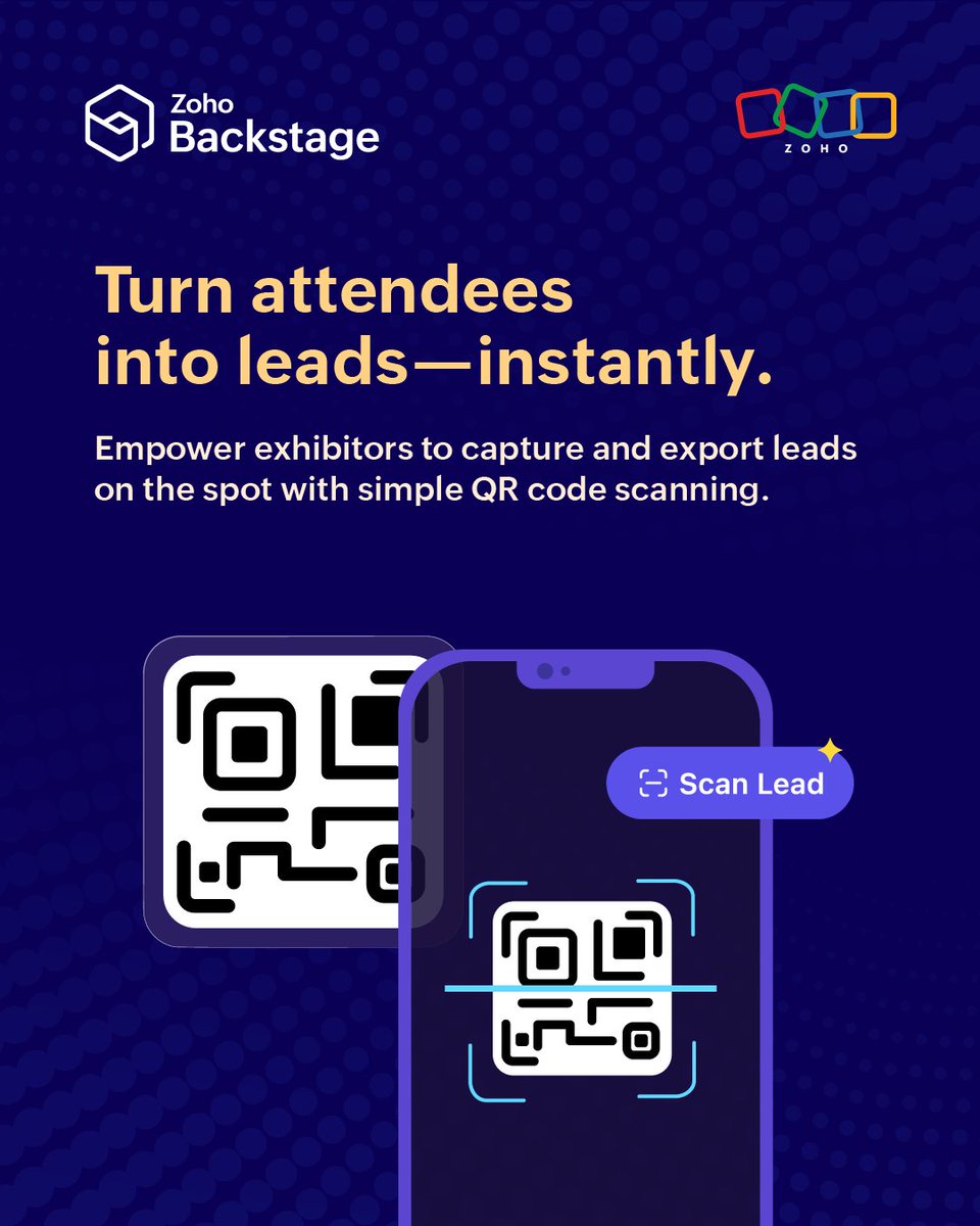 From booth visits to business leads—make it happen with Lead Capture! 🤝

With QR code scanning built into your event app, you can instantly capture attendee details, track interactions, and export lead lists with ease.

Learn more: zurl.co/0UFon

#LeadCapture