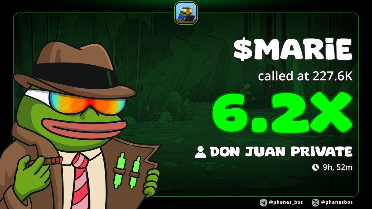 I'm call $MARIE at 200k and they still pushing hard.

t.me/donjuancalls/1…
