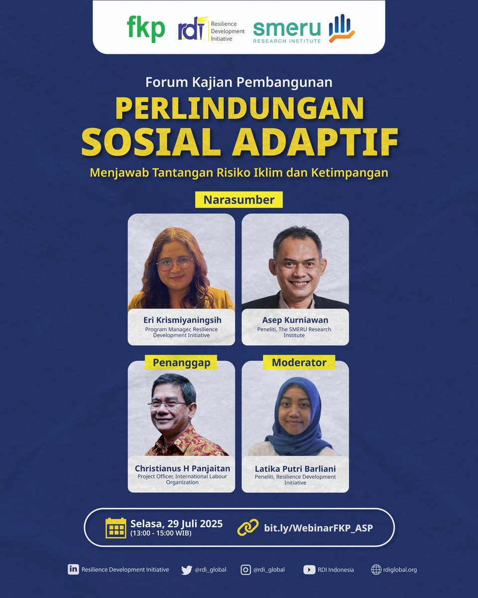 1/Perlindungan Sosial Adaptif (PSA) menjadi strategi penting dalam merespons meningkatnya risiko bencana, dampak perubahan iklim, dan ketimpangan sosial. PSA memperkuat jaring pengaman sosial untuk kelompok rentan dan menyatukan kebijakan penanggulangan bencana dan adaptasi iklim