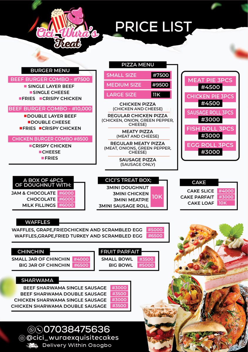 Tplusevent's tweet image. And we are back to serve you this Tuesday.
Make sure you don’t miss our basmati fried rice for anything today. Available for breakfast and lunch.
Enjoy meatpie, burger, eggroll, fishroll and other good snacks from us.
DM or WhatsApp 08092204542 to order.