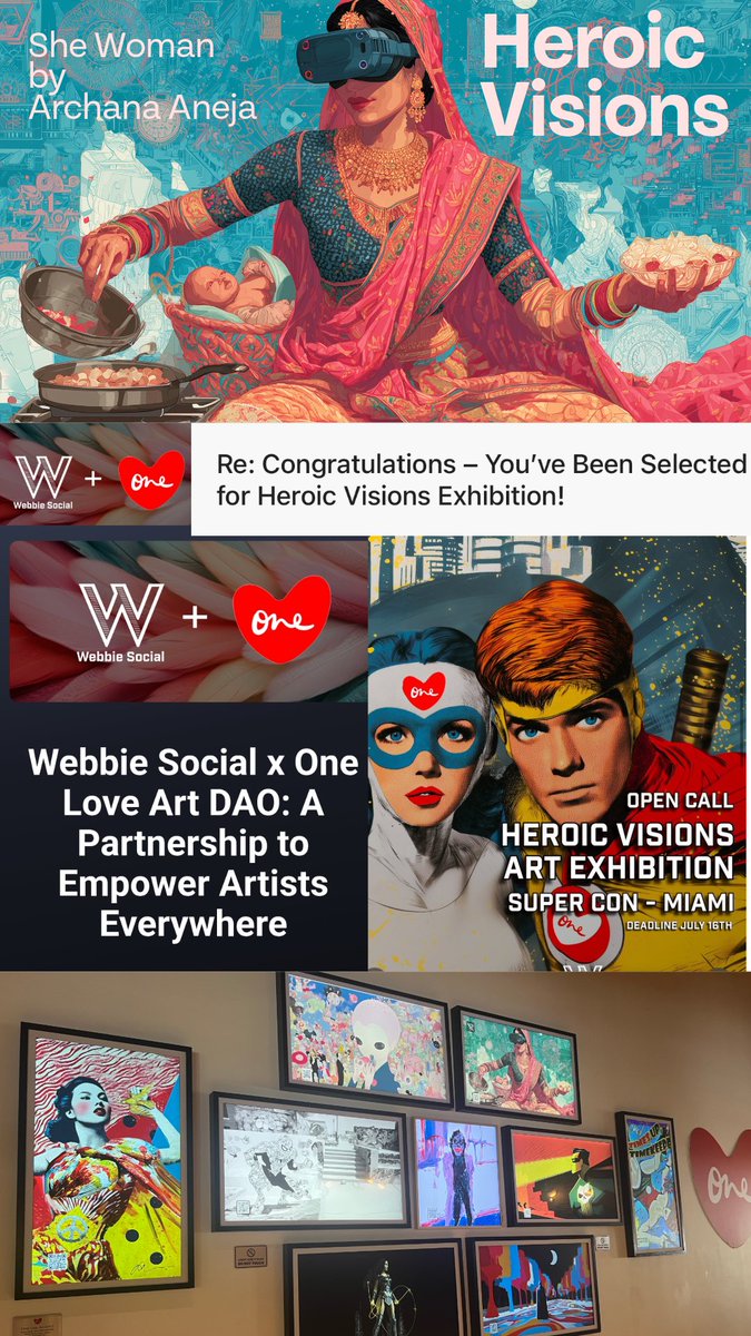 archanaaneja_'s tweet image. Honored to have my work ‘She Woman’ featured in Heroic Visions during Florida Super Con Week! Grateful to @OneLoveArtDAO @nftclt @WebbieSocialApp for championing creative freedom. Congrats to all featured artists!
Florida Super Con Week | July 18–20, 2025
📍 The Gates Hotel…