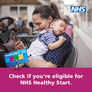 Could you get a little extra help to keep your little one healthy?🍎
 
 If you’re pregnant or you have a child under four, <a href="/NHSHealthyStart/">NHS Healthy Start Scheme</a> could help with the cost of fruit, veg, milk, and more. 
 
Find out if you’re eligible: healthystart.nhs.uk