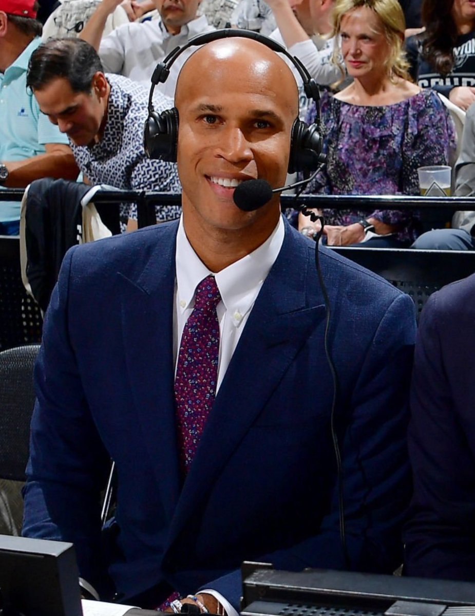 SpursReporter's tweet image. Former Spurs player Richard Jefferson is set to return to ABC/ESPN and remain on the NBA Finals broadcast team with Mike Breen, per reports. The deal isn’t officially signed yet, but it’s close. Jefferson, who played three seasons in San Antonio (2009–12) was promoted to the…