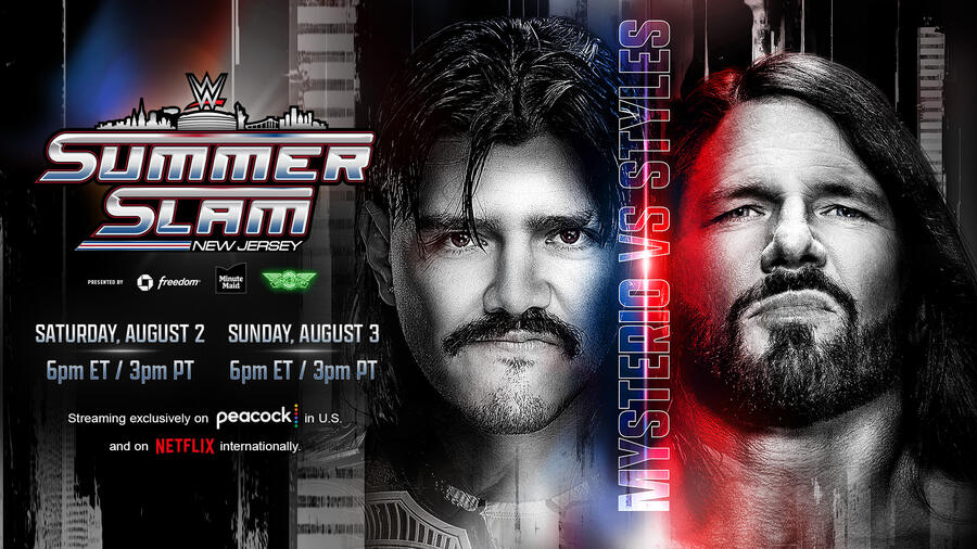 Cultaholic's tweet image. Dominik Mysterio vs AJ Styles for the WWE Intercontinental Championship has been added to SummerSlam.
(Source: WWE)