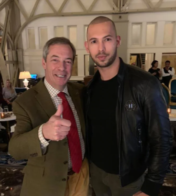 tf_politics's tweet image. Farage talks about law and order and respect for women.
The company he keeps suggests there is no substance behind those words.