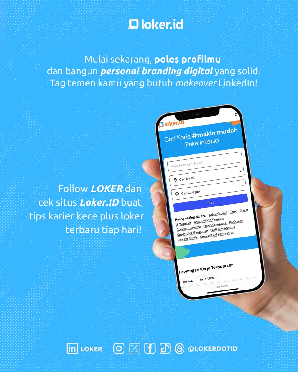 lokerdotid's tweet image. Mulai dari foto sampai skill yang ditampilkan, semuanya bisa bantu kamu dilirik HR!

Save dan tag temenmu yang LinkedInnya masih kosong melompong.🫣

Follow @lokerdotid buat tips karier dan update loker baru setiap hari!

#tipskarier #tipskerja #tipscv
