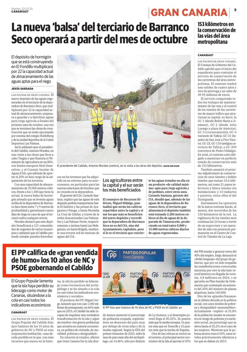 🗞️ Así recoge la prensa hoy nuestra valoración ("muy negativa") de los 10 años de gobierno de NC y PSOE en el Cabildo de #GranCanaria.

Una década perdida... #humo
<a href="/laprovincia_es/">La Provincia</a> <a href="/canarias7/">Canarias7</a>