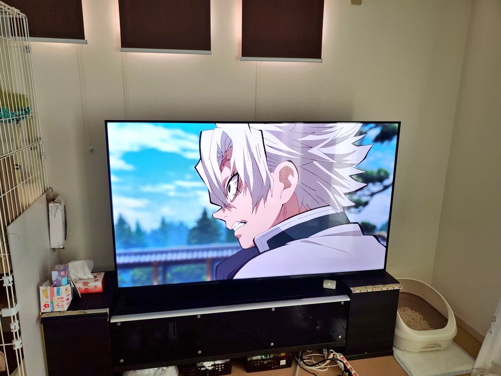 SSugoiyan's tweet image. テレビ来たけど音が前よりショボい
(*T^T)
サラウンドでもつけるか(-ω-｡)
