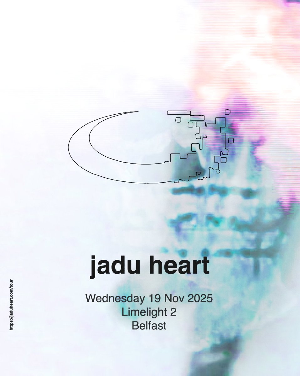 TicketmasterIre's tweet image. ❤️🔥Following the release of their fourth album 'POST HEAVEN', London-based experimental music duo @JaduHeart perform live at @academydublin, Dublin on 18 November and @LimelightNI, Belfast on 19 November 2025.
🎟️Tickets on sale now bit.ly/3TNrMBg