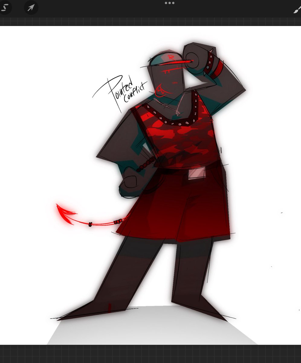 pointedconflict's tweet image. Do you like my labubu guest666 from hello john doe drawing