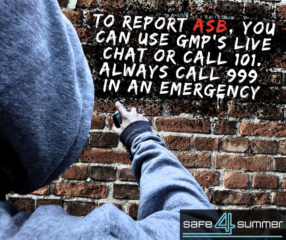 RochdaleCouncil's tweet image. Help to improve your community by reporting anti-social behaviour. To make a report to
@gmpolice you can use LiveChat or online reporting at gmp.police.uk You can also call 101. Always dial 999 in an emergency.
Local information 👉rochdale.gov.uk/crime-antisoci…
#Safe4summer