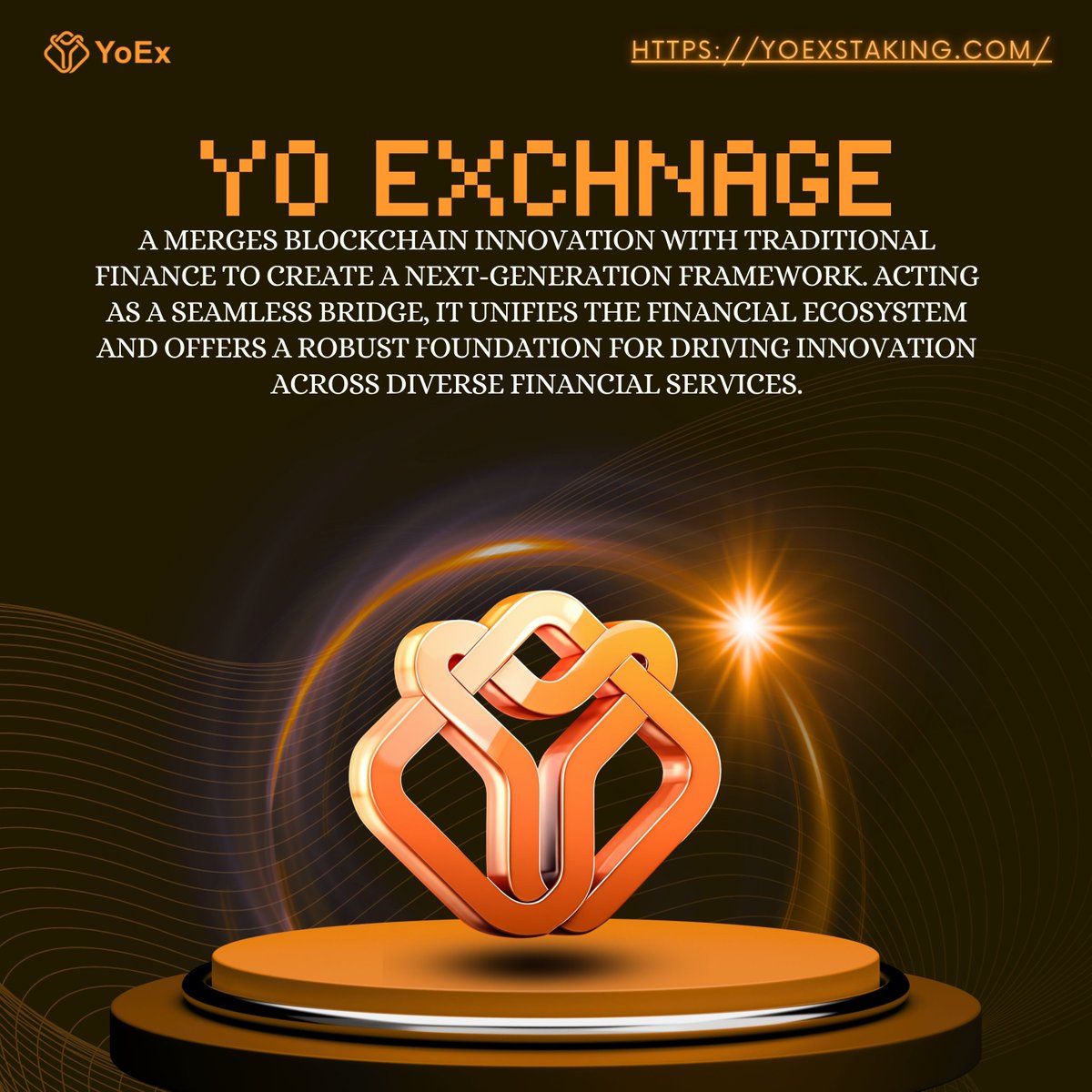 yo_exchange's tweet photo. 🔶 Introducing YoExchnage
A bridge between blockchain &amp; traditional finance 🌐
Powering innovation across global financial services 💸
➡️ https://t.co/n2MyV9h3fq
#Crypto #Web3 #Blockchain #DeFi #YoEx #Fintech https://t.co/vN6L7m5nhU