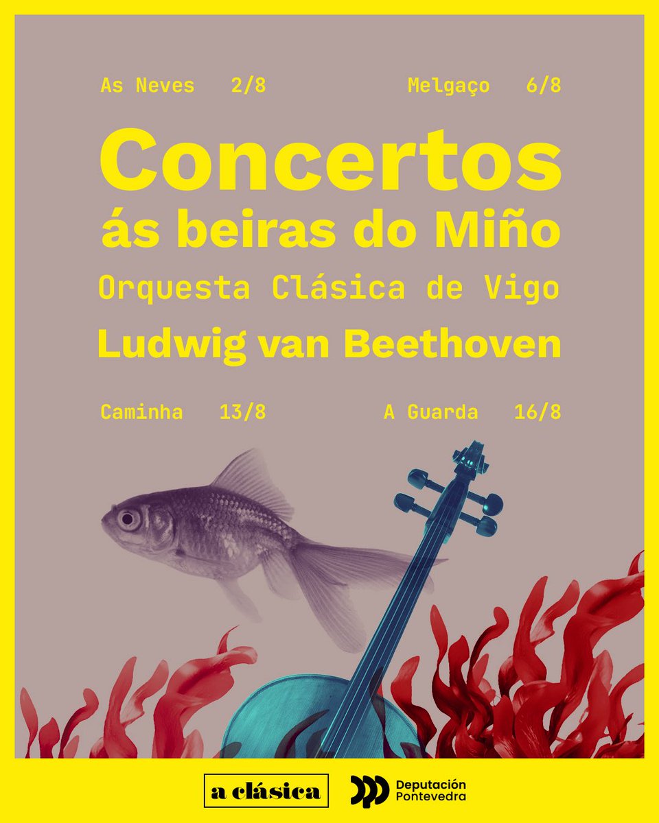 🎶 Un ano máis colaboramos coa <a href="/OrquestaClasica/">Orquestra Clásica de Vigo</a> na organización dos "Concertos ás beiras do Miño"

O ciclo programa actuacións a partir do 2 de agosto nas  vilas fronteirizas de As Neves, A Guarda,Melgaço e Caminha