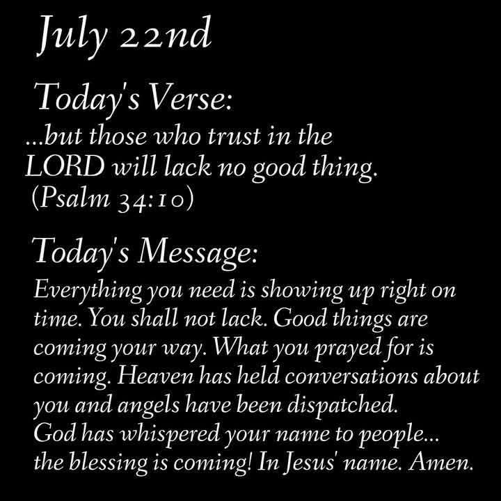Here's a Tuesday boost to awaken your spirit and uplift your day!
#HeHearsYou 
#HisTimingIsPerfect 
#AskAndItShallBeGiven 
#YourNameHasBeenCalled 
#NewDoorsNewOpportunities
#ThisIsYourTime 
#ThankHimInAdvance 

Be well!
Dr. RC💜💛