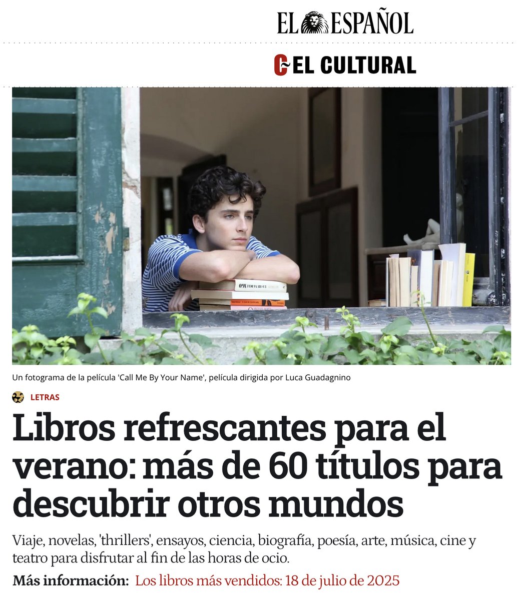 DiegoAManrique's tweet image. Me alegra ver mi EL MEJOR OFICIO DEL MUNDO entre la lectura veraniega recomendada en el último número de EL CULTURAL, a la venta en quioscos