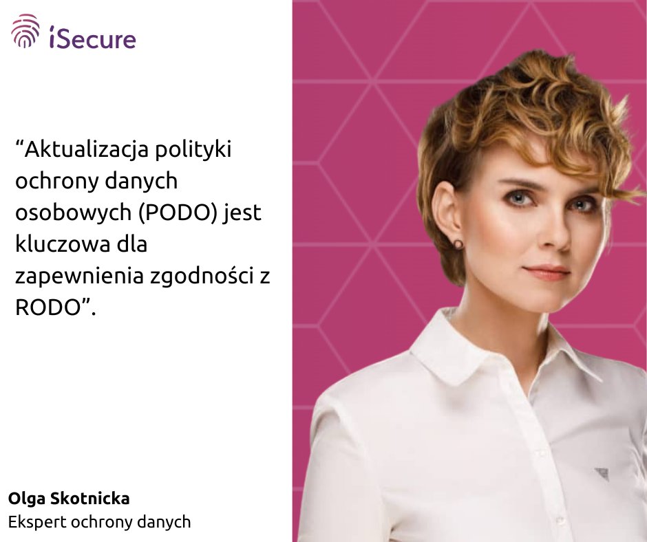 iSecurePL's tweet image. 🔐 Kiedy aktualizować politykę ochrony danych osobowych? Niby pytanie banalne, a często jest z tym kłopot. A zatem jak podejść do tematu zmian PODO? Link: isecure.pl/blog/jak-czest…