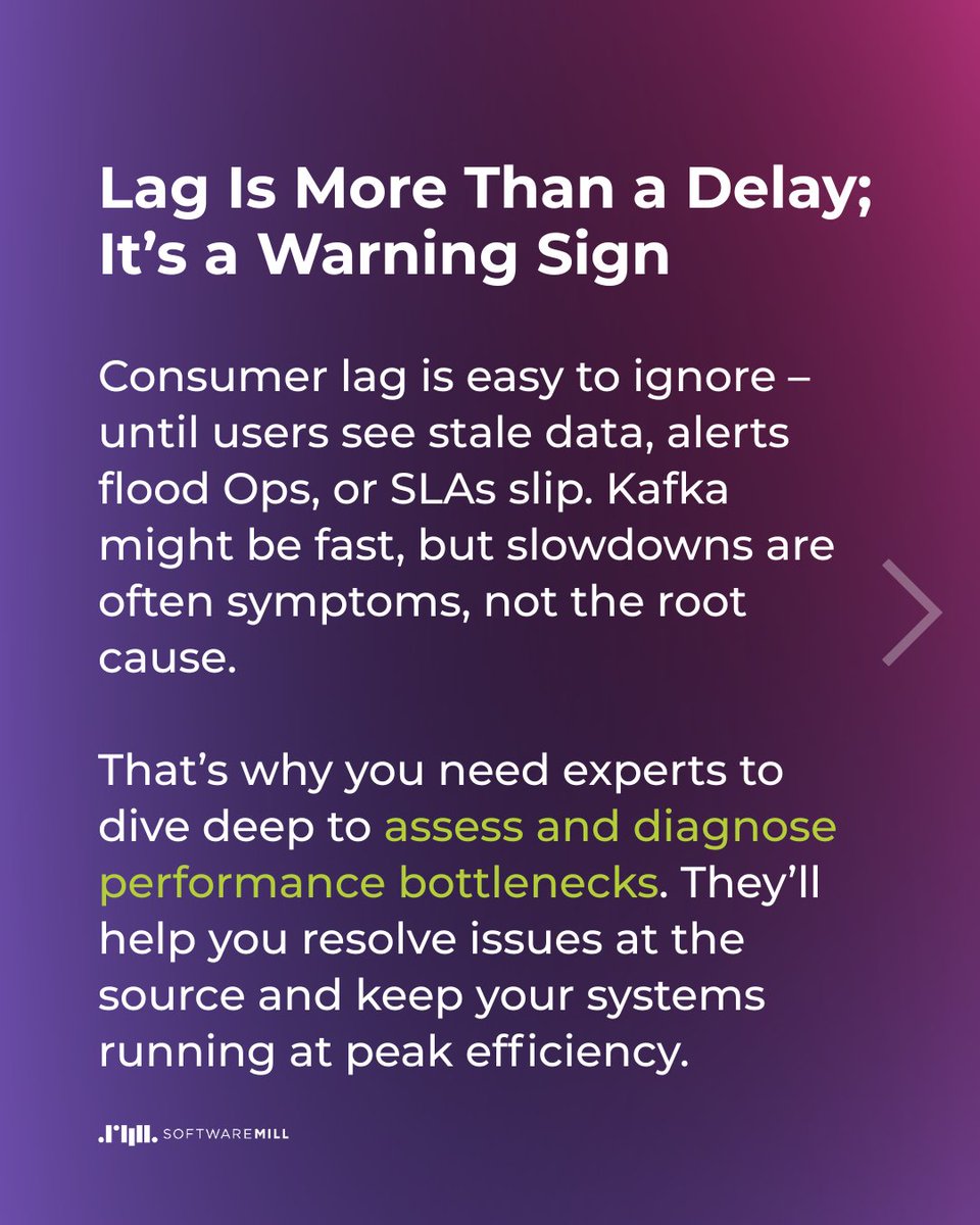 softwaremill's tweet image. Scaling real-time data is exhilarating – until it isn’t. Until the lag creeps in. Until pipelines stall silently. Until observability gaps turn minor issues into major outages. Ready to embrace the most common challenges of #Apache #Kafka?
softwaremill.com/services/apach…