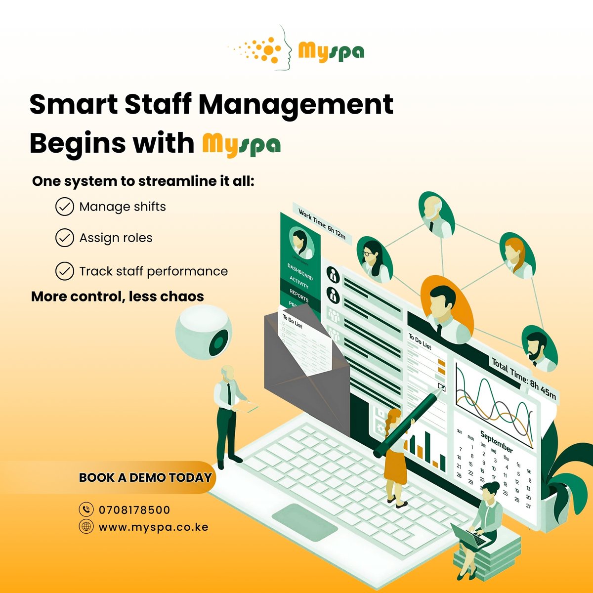 MySpa_Ke's tweet photo. Smart Staff Management Begins with MySpa💼
One system to handle it all—shifts, roles, performance tracking.
💡More control, less chaos.
📲Book a demo and streamline your spa ops today → https://t.co/MEJfEoAtds
 
#MySpaSystem #StaffManagement #WellnessTech  #MySpaFeatures https://t.co/GSEWJop9kB