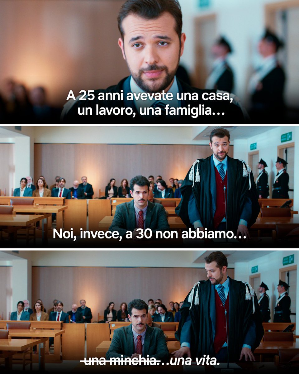 NetflixIT's tweet image. Tre uomini competono per un posto di lavoro nell'ufficio legale del municipio. Federico conta sull'aiuto di suo padre, Fabrizio cerca un'altra opportunità e Luca si unisce alla corsa.
E poi si vede è su Netflix!