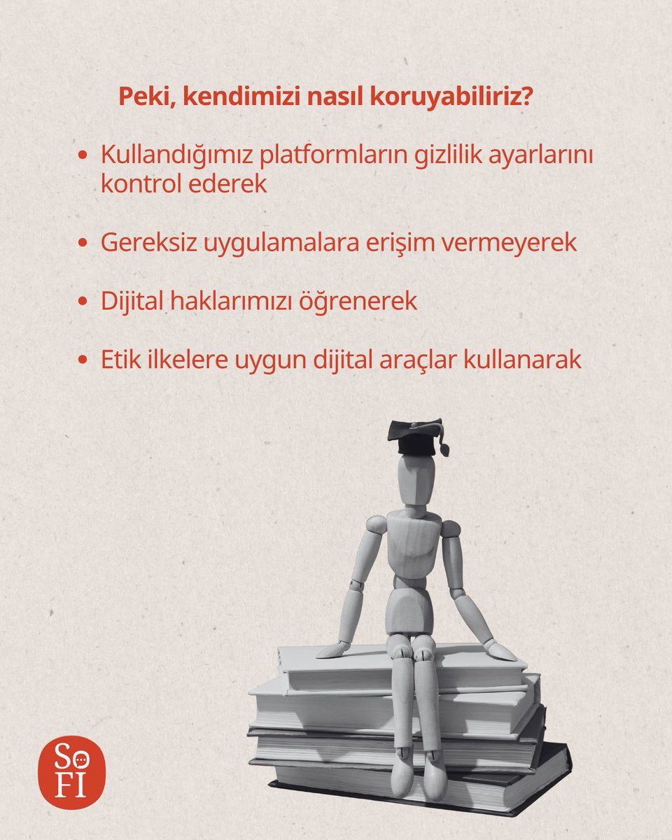 📈 Veri sömürüsü, kişisel bilgilerin, bireylerin denetimleri dışında toplanması, işlenmesi ve ekonomik ya da politik çıkarlar için kullanılmasıdır.

Peki, kendimizi nasıl koruyabiliriz?

#verisömürüsü #dijital #iletişim