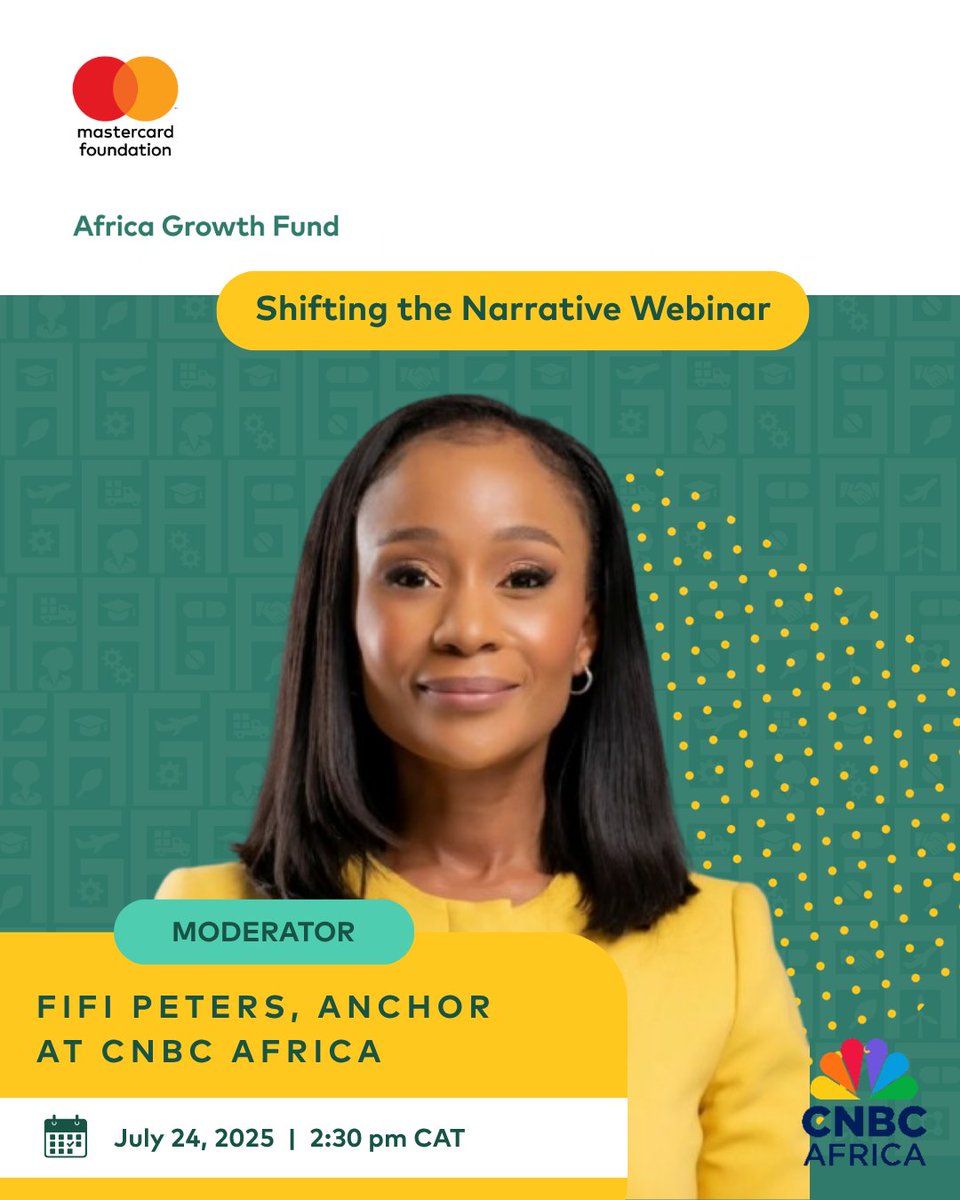 [EVENT] As one of Africa’s leading financial journalists, Fifi Peters has seen how stories shape investor sentiment. She’ll moderate our panel on July 24, guiding a bold conversation on how media, DFIs, and local funds can transform narratives — and move capital differently.