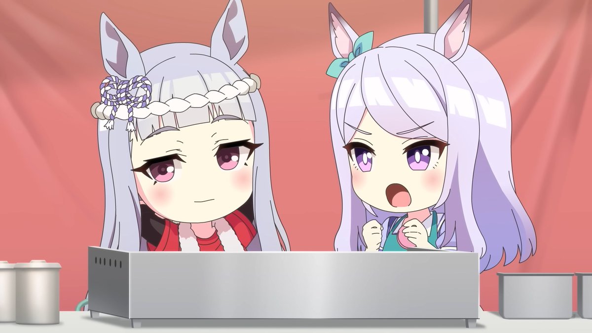 kaiyamon's tweet image. it’s too late. i have already depicted you as the agitated mejiro mcqueen, and myself as the calm and unbothered gold ship