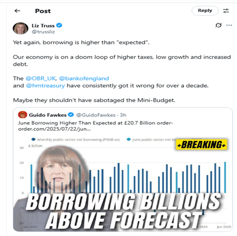 AttleeSarah80's tweet image. Not fan of Rachel Reeves, but who launched an uncosted budget without adequate consultation
Liz, how did you think the bond markets were going to react?
It’s no use blaming this lot when it was your party who literally DOUBLED sovereign debt between 2010 and 2020
#BBCbreakfast