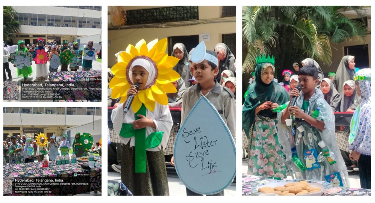 GHMCOnline's tweet image. Under the #SABB 2025 campaign, GHMC conducted a Cleanliness Rally, Anti-Single-Use Plastic Awareness Drive, Pledge Ceremony, and Hand Hygiene Activity in collaboration with Sesna International School, Golconda.
🌿Let’s commit to a cleaner, healthier Hyderabad! 🌍…