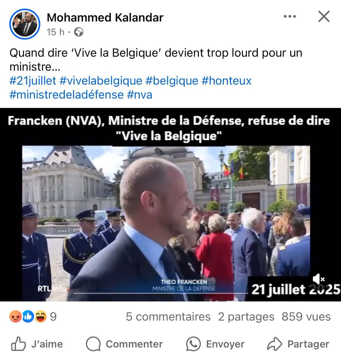 AmirkhizyMeliss's tweet image. Au moins @FranckenTheo bosse pour la Belgique, pas pour Gaza. Il défend l’intérêt des Belges, pas celui des terroristes.
Il parle les deux langues du pays vous, même pas une. Et lui, au moins, il n’est pas hypocrite.